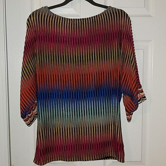 Elysee 26 Multicolor blouse  Sz M NWOT - Picture 5 of 5